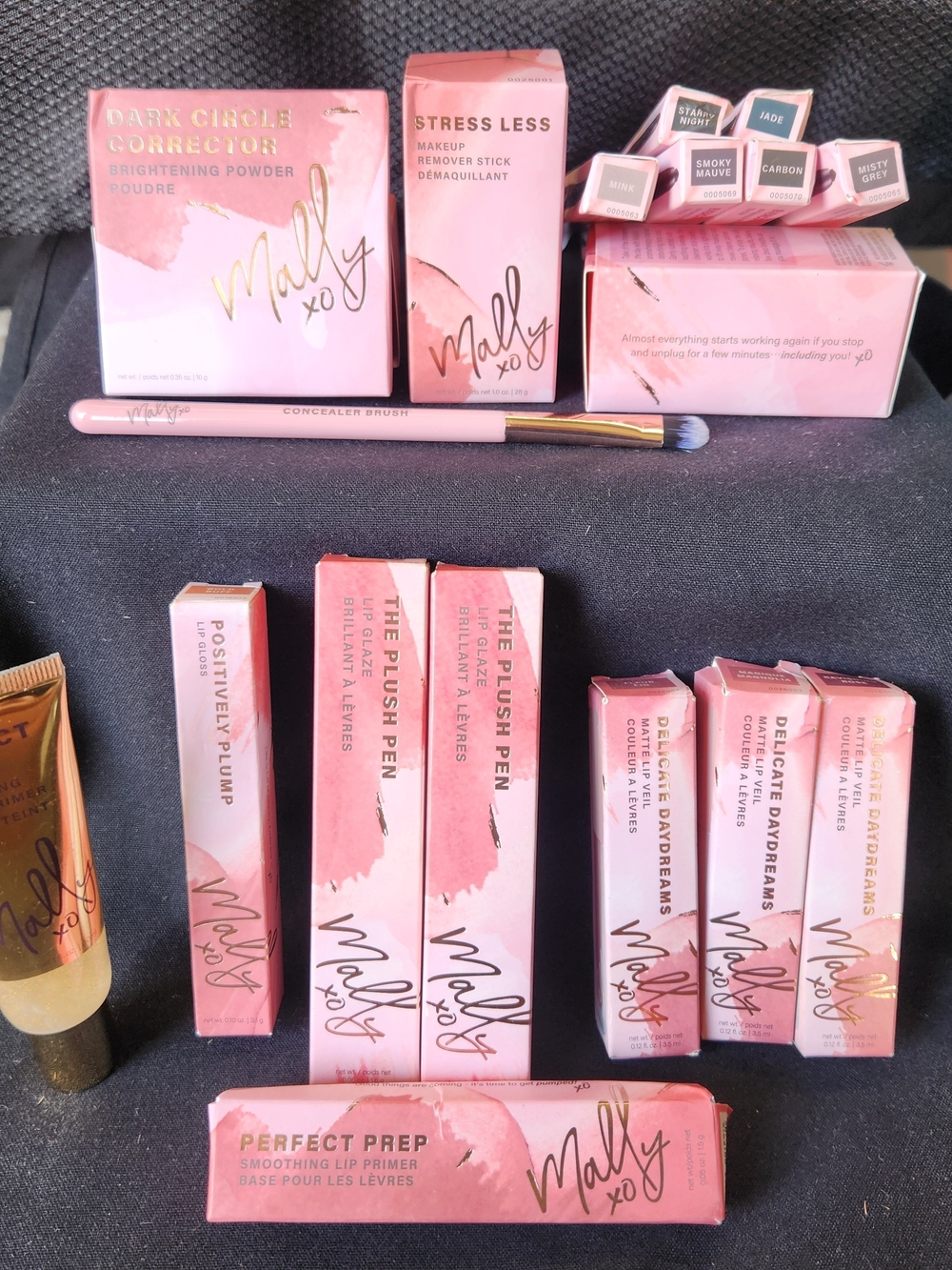 Mally Beauty Mixed 18pc Lot- Primers, Lips, Dark Circle Corrector